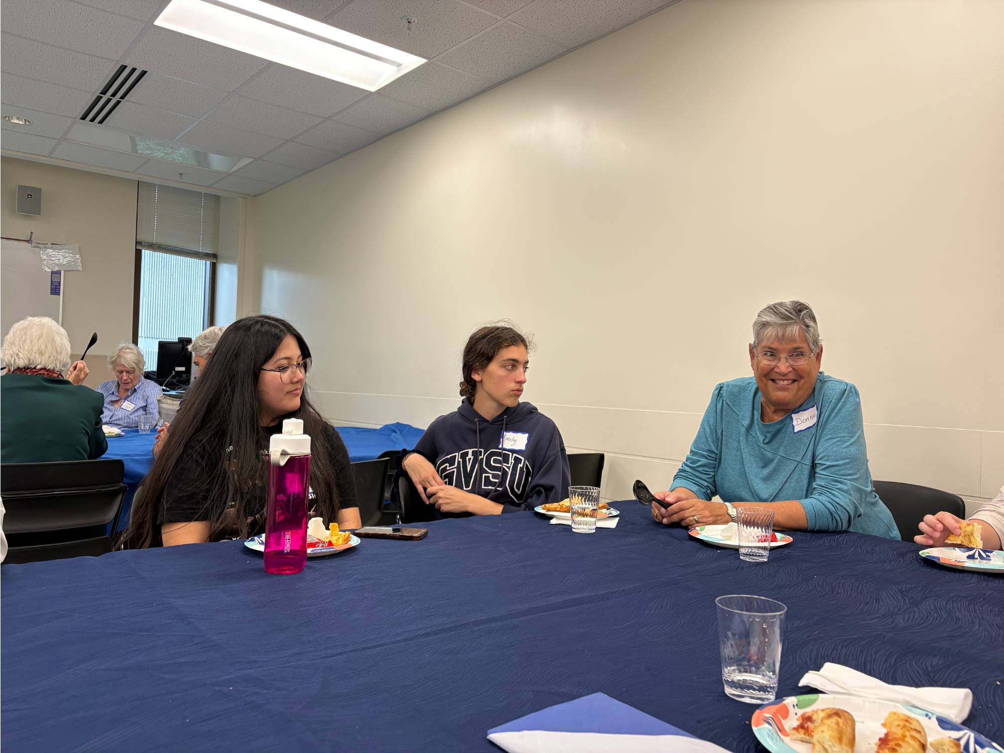 SAGE students listening to Grand Connections member speak